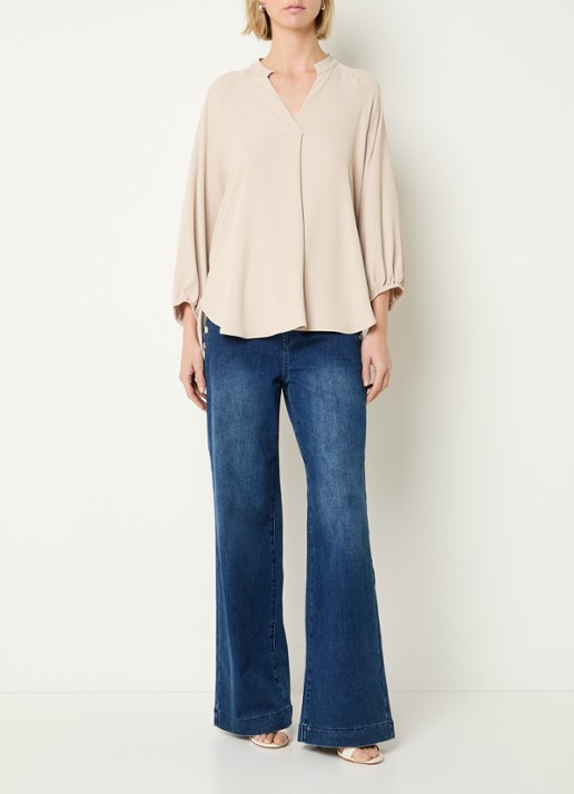Joseph Ribkoff Tuniek met V-hals - voorkant 3 creme