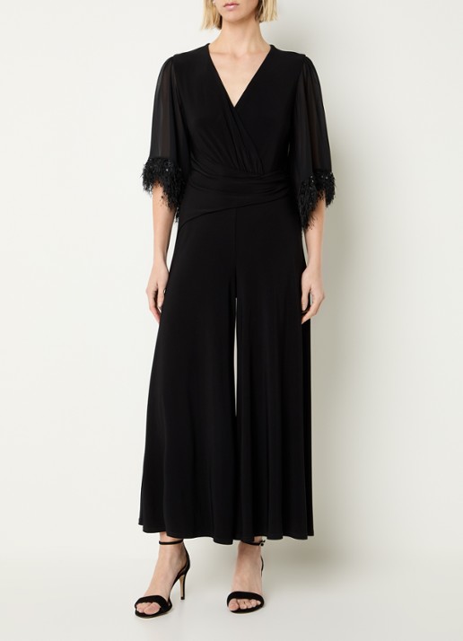 Joseph Ribkoff Wide fit jumpsuit met plooidetail