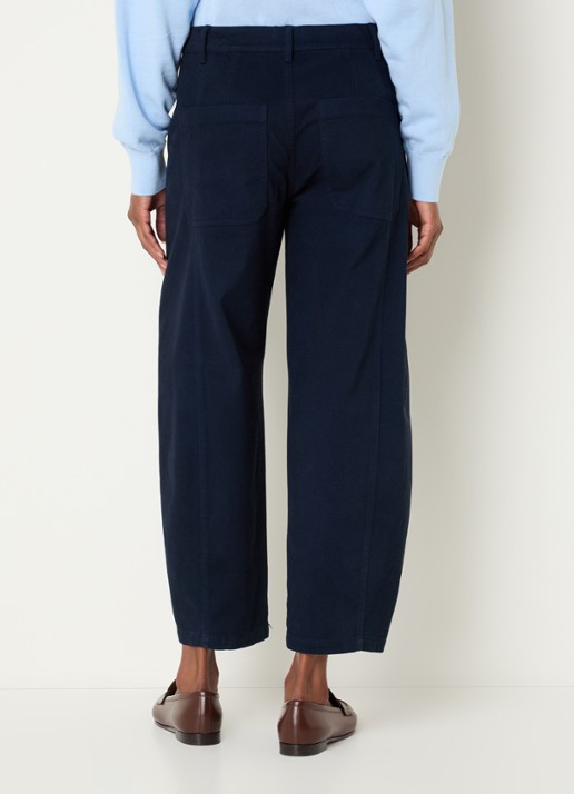 Josephine & Co Basile high waist balloon fit broek met steekzakken - achterkant 2 donkerblauw