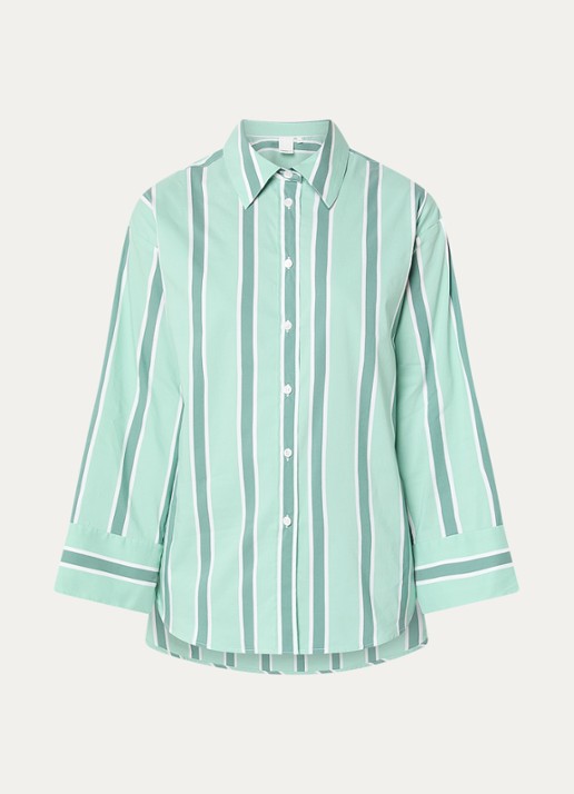 Josephine & Co Bastian blouse met streepprint - voorkant mint