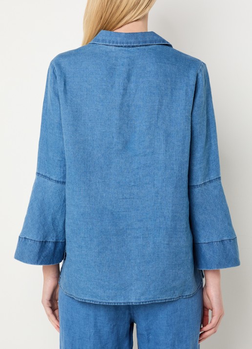 Josephine & Co Belou tuniek van chambray - achterkant 4 indigo