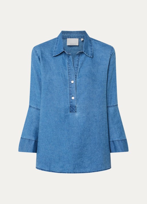 Josephine & Co Belou tuniek van chambray - voorkant 2 indigo