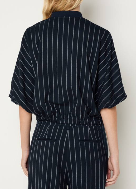 Josephine & Co Benedict jack met streepprint - achterkant 2 donkerblauw