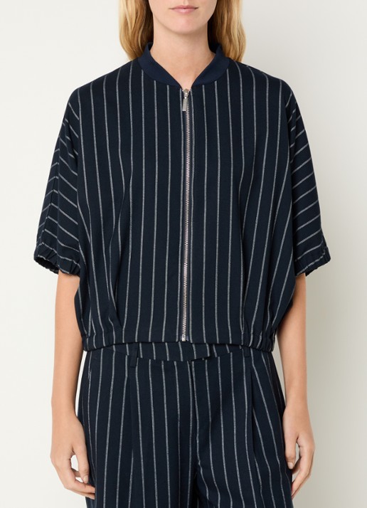 Josephine & Co Benedict jack met streepprint - detail donkerblauw