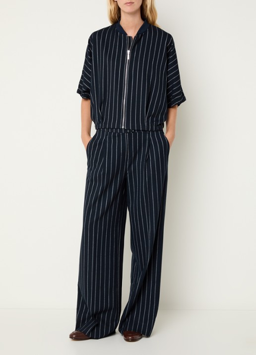 Josephine & Co Benedict jack met streepprint - voorkant 4 donkerblauw
