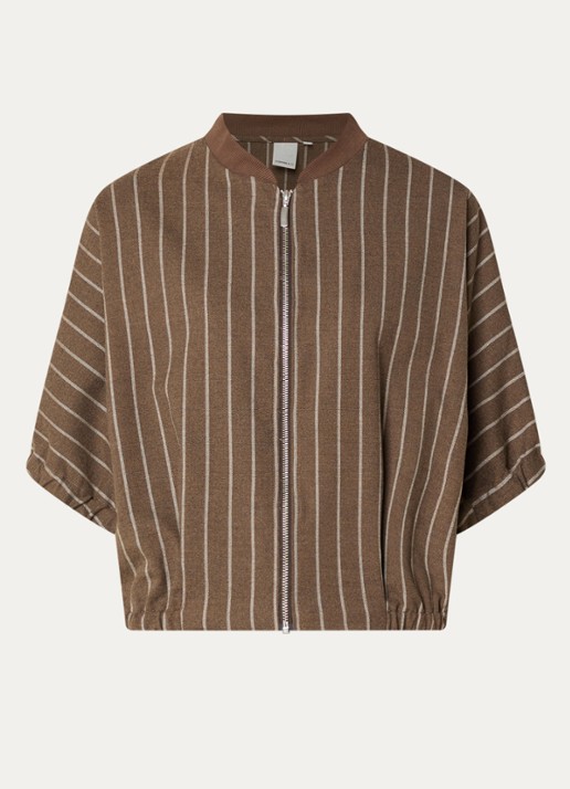 Josephine & Co Benedict jack met streepprint - voorkant 2 bruin