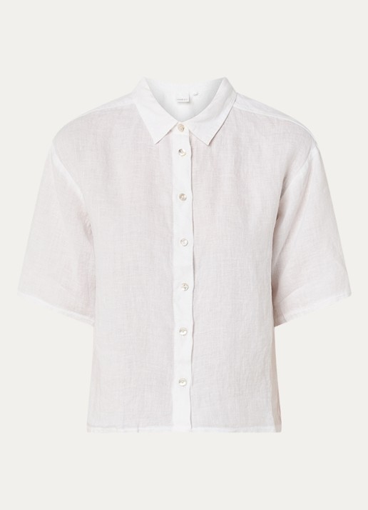Josephine & Co Bertha blouse van linnen - voorkant wit