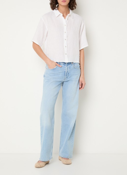 Josephine & Co Bertha blouse van linnen - voorkant 2 wit