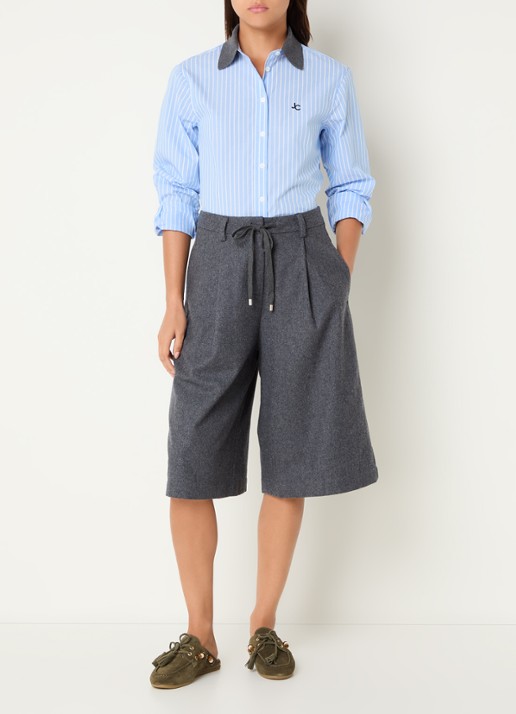 Josephine & Co Bink blouse met ruitdessin - voorkant 3 lichtblauw