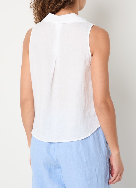 Josephine & Co Bliss mouwloze blouse  - achterkant 4 wit