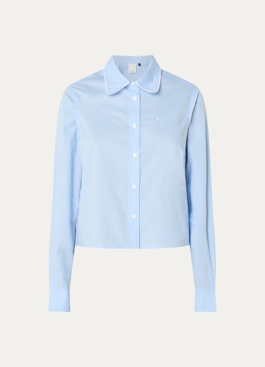 Josephine & Co Blouse met logoborduring - voorkant 2 lichtblauw