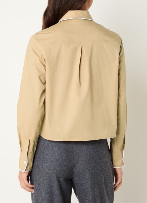 Josephine & Co Blouse met logoborduring - achterkant 3 camel