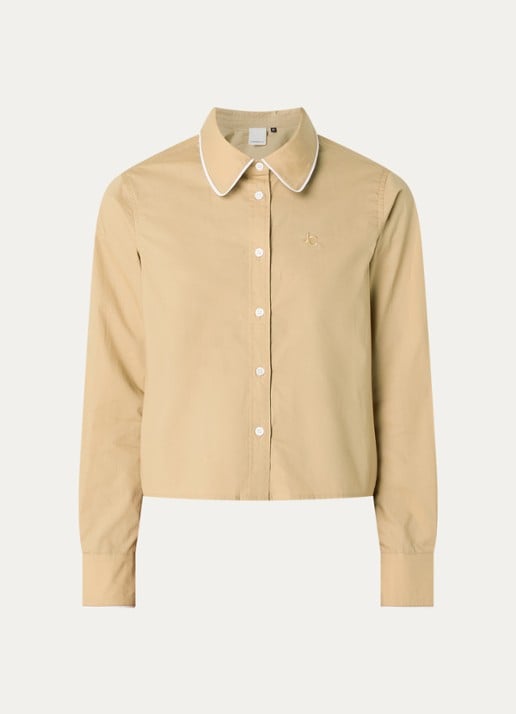 Josephine & Co Blouse met logoborduring - voorkant camel