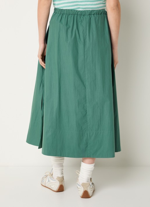 Josephine & Co Blume midi A-lijn rok  - achterkant 4 zeegroen