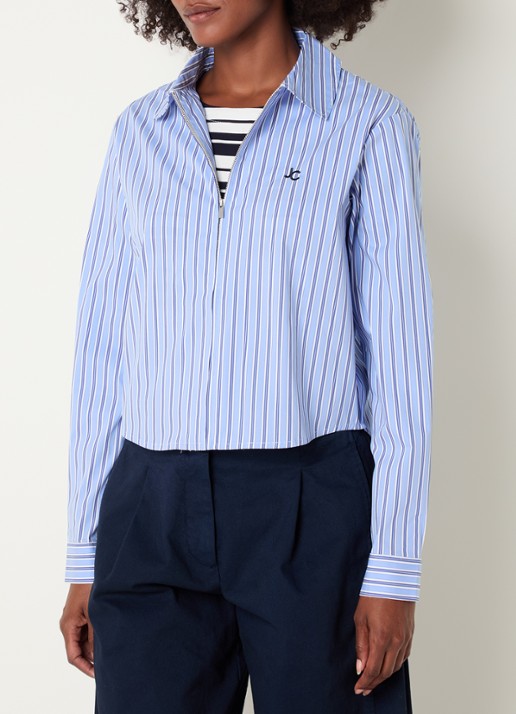 Josephine & Co Bodine blouse met streepprint en logoborduring