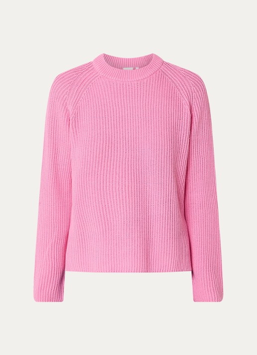 Josephine & Co Brant grofgebreide trui met ronde hals - voorkant 2 roze