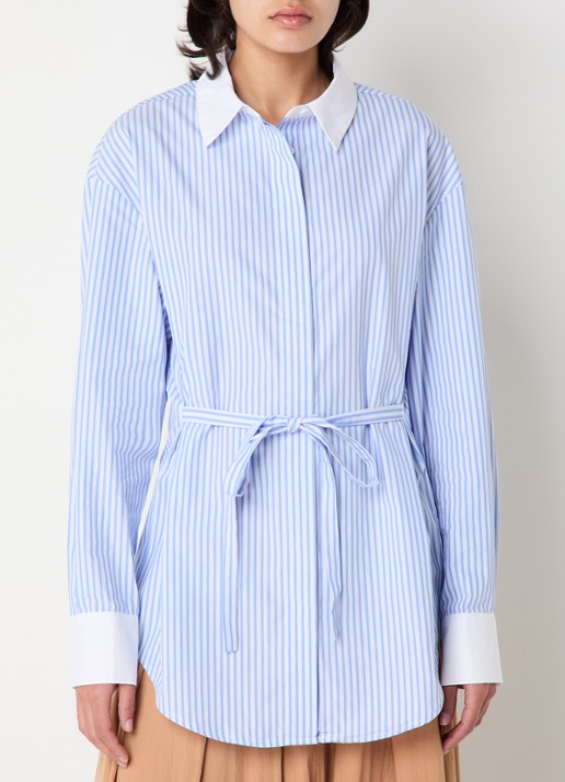 Josephine & Co Brice blouse lichtblauwe streep - achterkant 3 lichtblauw
