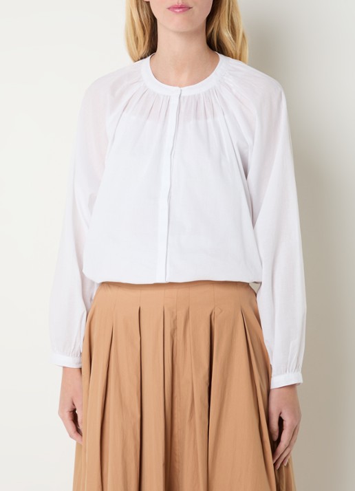 Josephine & Co Brooklynn blouse met stolpplooi en ballonmouw