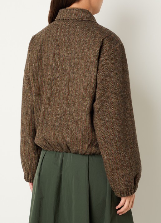 Josephine & Co Camelia jack in wolblend met ruitdessin - achterkant 4 bruin