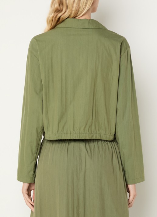 Josephine & Co Castor blouse met borstzakken - achterkant 4 mosgroen