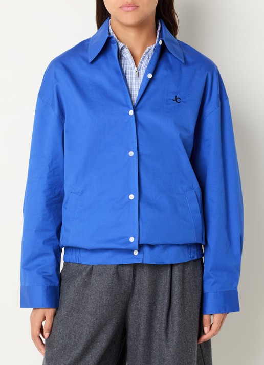 Josephine & Co Cleo overshirt met steekzakken - detail blauw