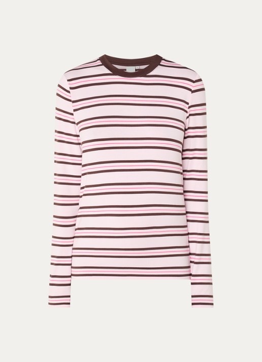 Josephine & Co Cosimo longsleeve met streepprint - voorkant 3 lichtroze