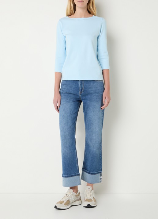 Josephine & Co Jort longsleeve met boothals - voorkant 3 lichtblauw