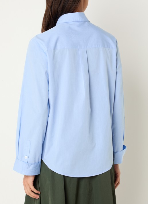 Josephine & Co Leon blouse met borstzak - achterkant lichtblauw