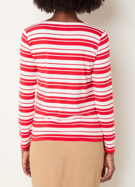 Josephine & Co Longsleeve met streepprint - achterkant 3 rood