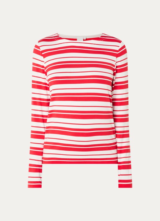 Josephine & Co Longsleeve met streepprint - voorkant rood