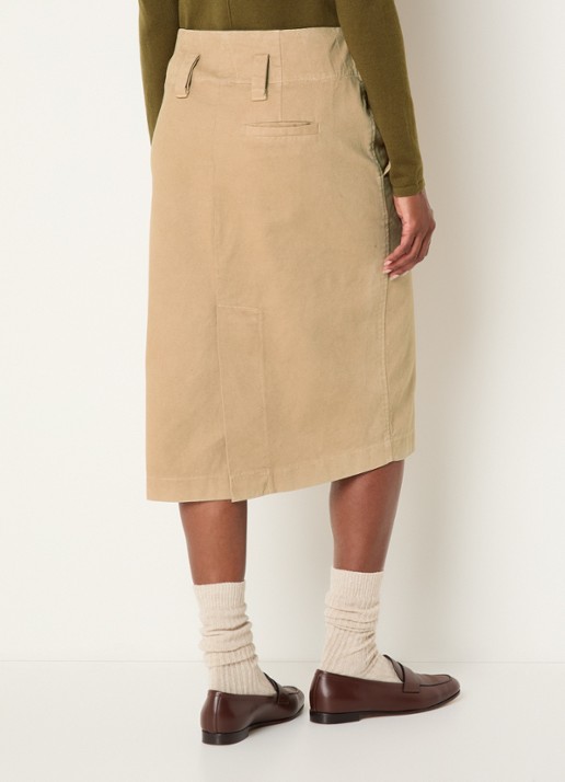 Josephine & Co Midi rok met steekzakken - achterkant 2 camel