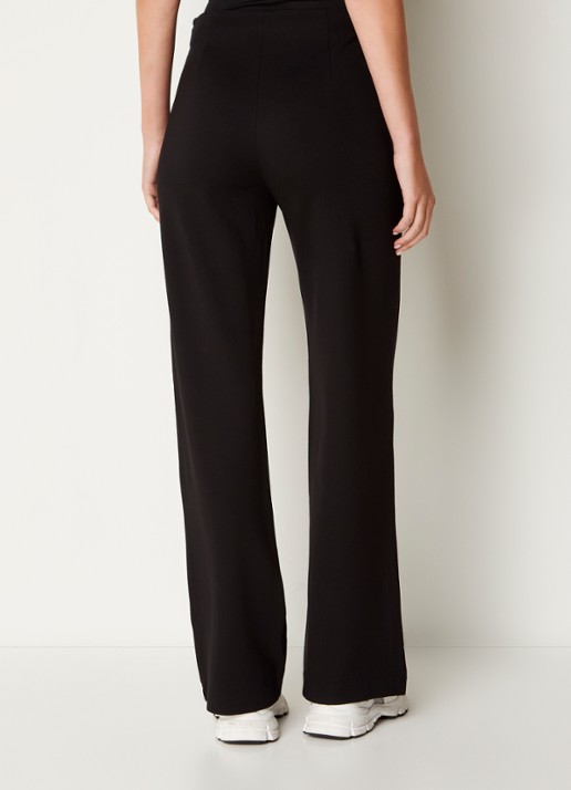 Josephine & Co Parker high waist straight fit pantalon van jersey - achterkant zwart