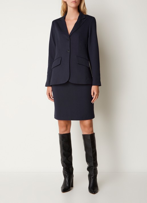 Josephine & Co Pip mini kokerrok van jersey - voorkant 2 donkerblauw