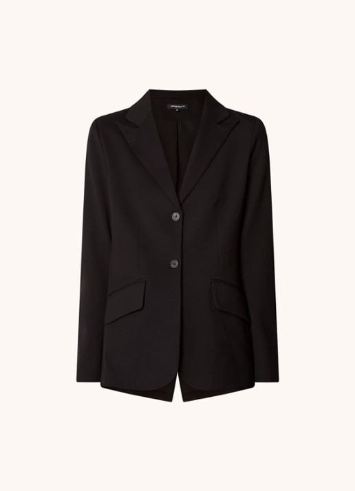 Josephine & Co Puck blazer van jersey met klepzakken - voorkant zwart