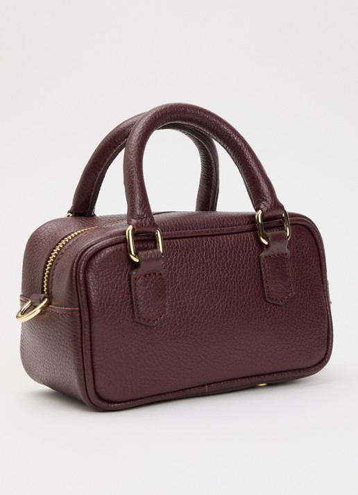 JOSH V Amandine crossbodytas met afneembare schouderriem  - achterkant 4 aubergine