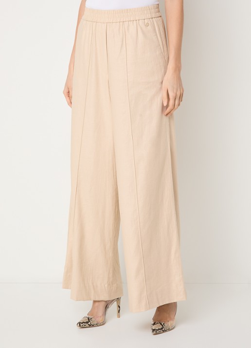 JOSH V Aries high waist loose fit pantalon met steekzakken