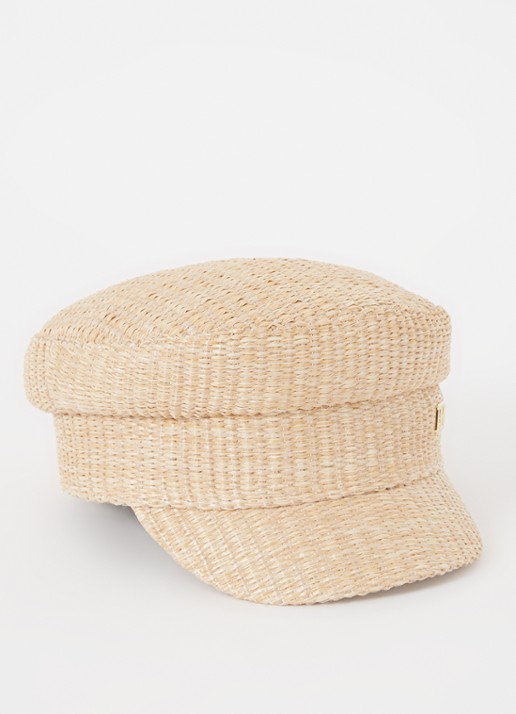 JOSH V Baker Boy pet van raffia - voorkant 2 beige