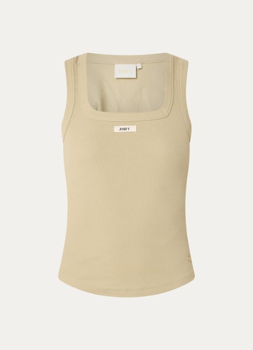 JOSH V Dieda tanktop met logo - voorkant 2 lindegroen
