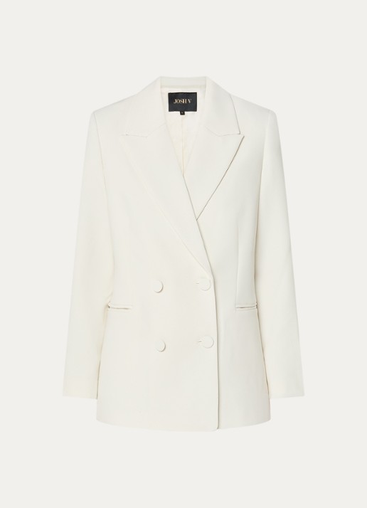 JOSH V Dillen double-breasted blazer - voorkant creme