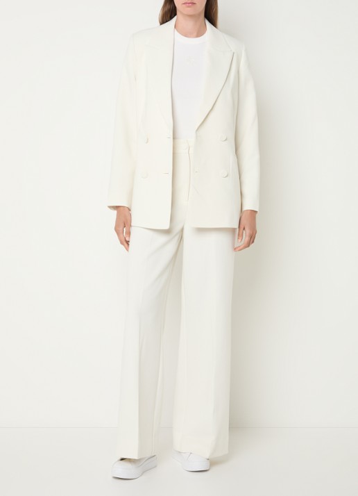 JOSH V Dillen double-breasted blazer - voorkant 2 creme