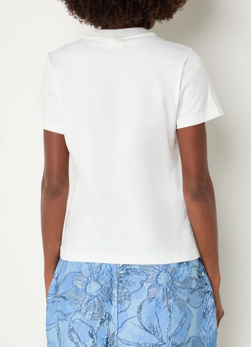 JOSH V Dorie T-shirt met logo - achterkant 4 wit