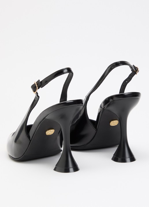JOSH V Eleanna slingback met metallic details  - achterkant zwart