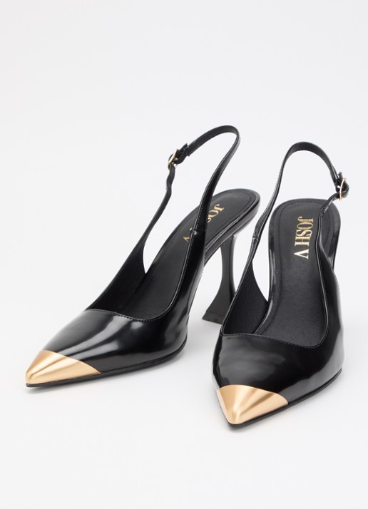 JOSH V Eleanna slingback met metallic details  - detail 3 zwart
