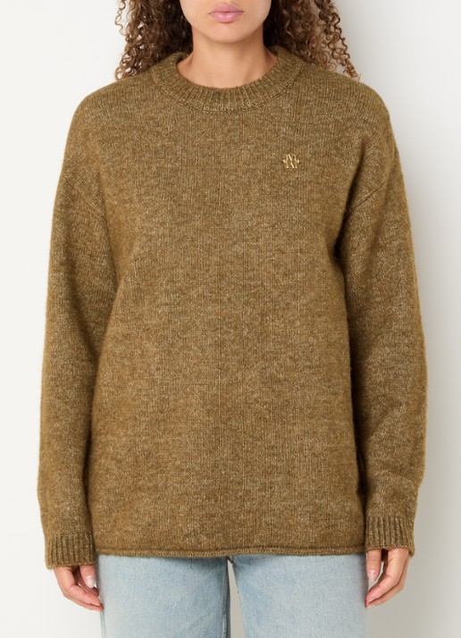 JOSH V Elina grofgebreide trui in alpaca wolblend
