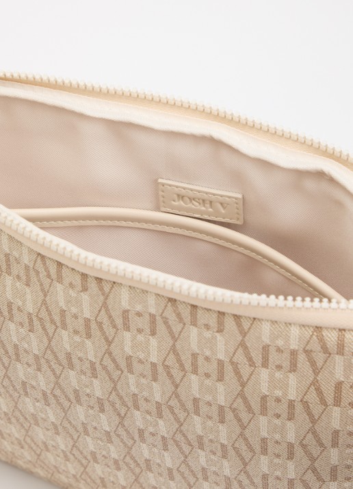 JOSH V Felicia laptophoes met logoprint 15 inch  - detail 2 beige