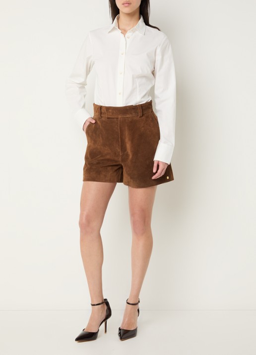 JOSH V Gael blouse met kraag - voorkant 2 gebroken wit