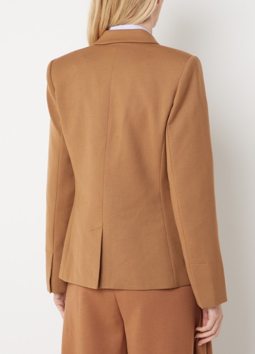 JOSH V Heidi double-breasted blazer met klepzakken - achterkant 3 cognac
