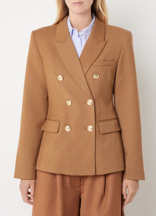JOSH V Heidi double-breasted blazer met klepzakken