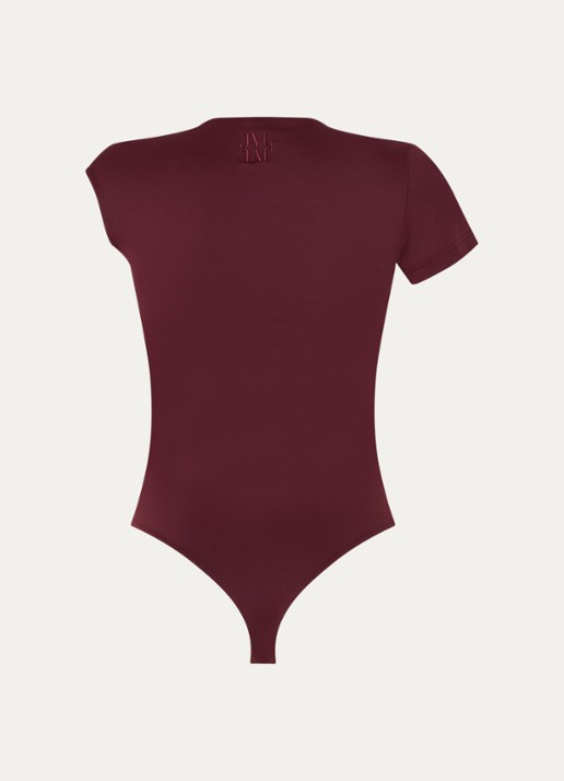 JOSH V Levi body met geknoopt detail - achterkant 2 bordeauxrood