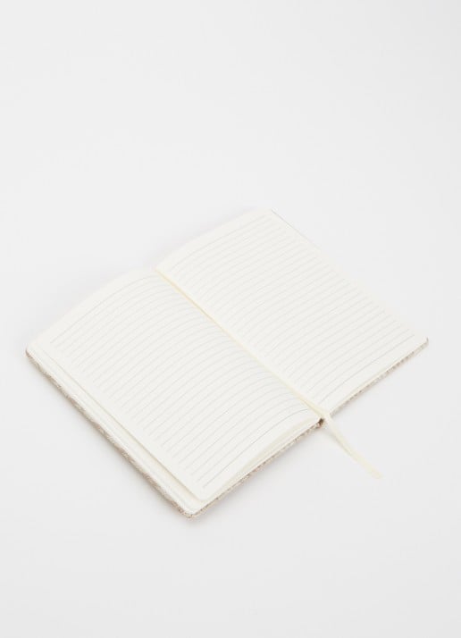 JOSH V Marlou notitiboek met logoprint - voorkant 2 beige